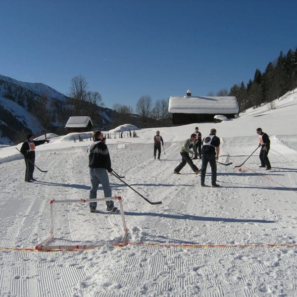 hockey sur neige team building